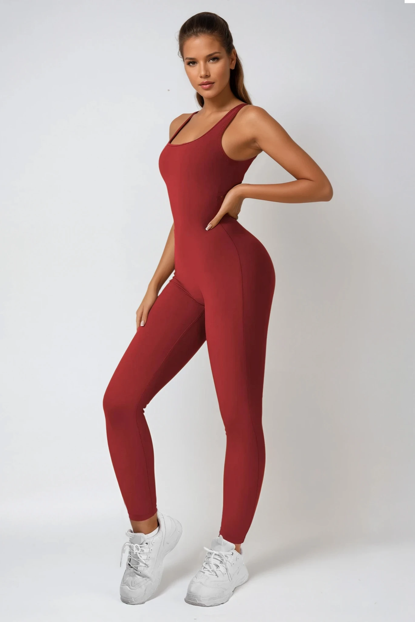 MAËVA Jumpsuit Rouge Noir