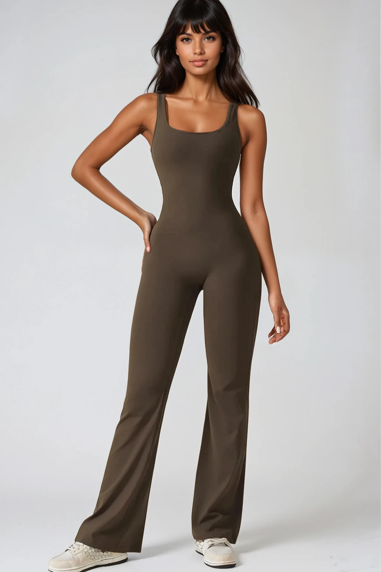 MAËVA FLAIR Jumpsuit Mocca