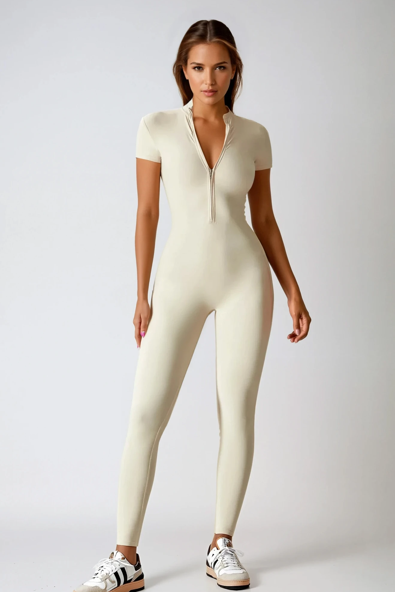 NOÉMIA Short Sleeve Jumpsuit Créme Vanilla