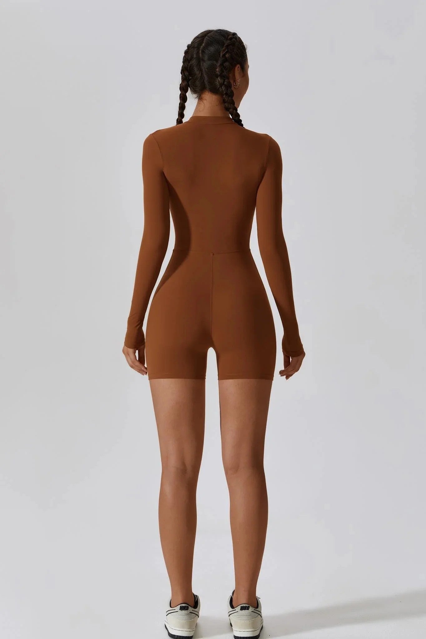 VALYSSE Zip Romper Caramel