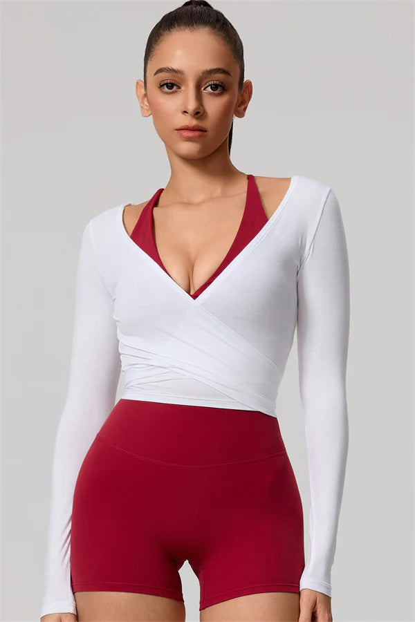 Valeria Wrap Top Blanco