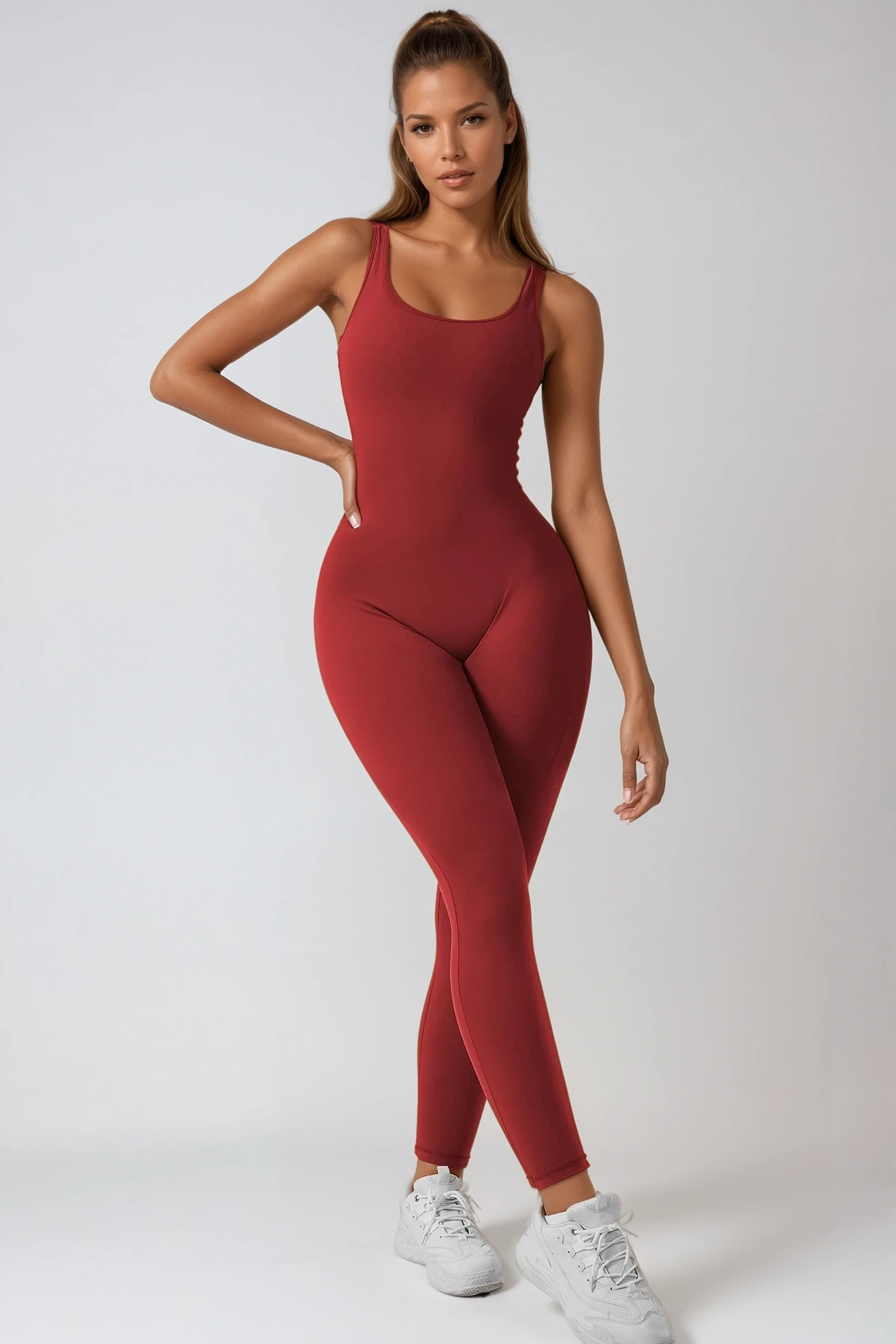 MAËVA Jumpsuit Rouge Noir