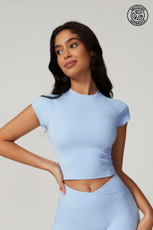 VÉRA Crop Tee Bleu Ciel