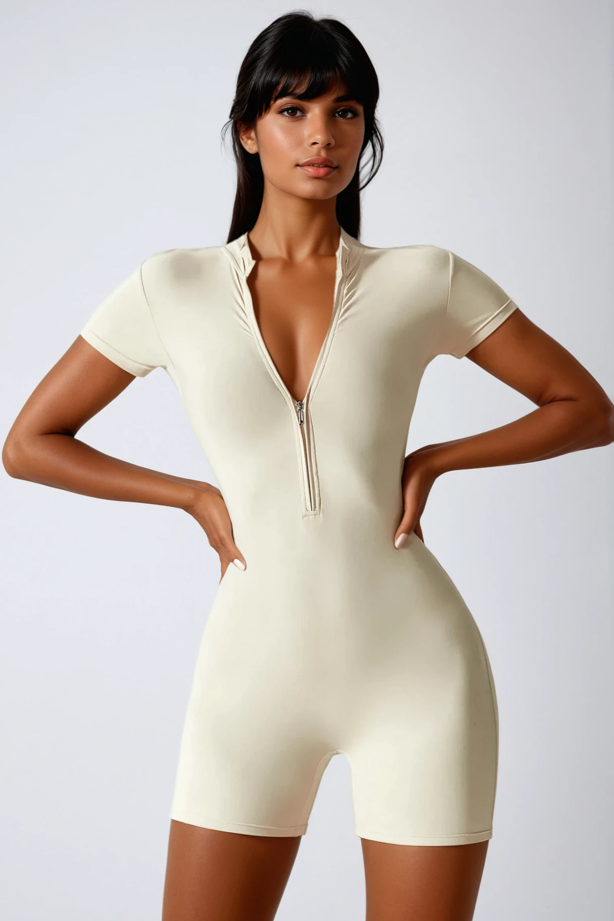 NOIRÉ Zip Romper Créme Vanilla