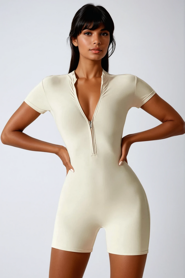 NOIRÉ Zip Romper Créme Vanilla