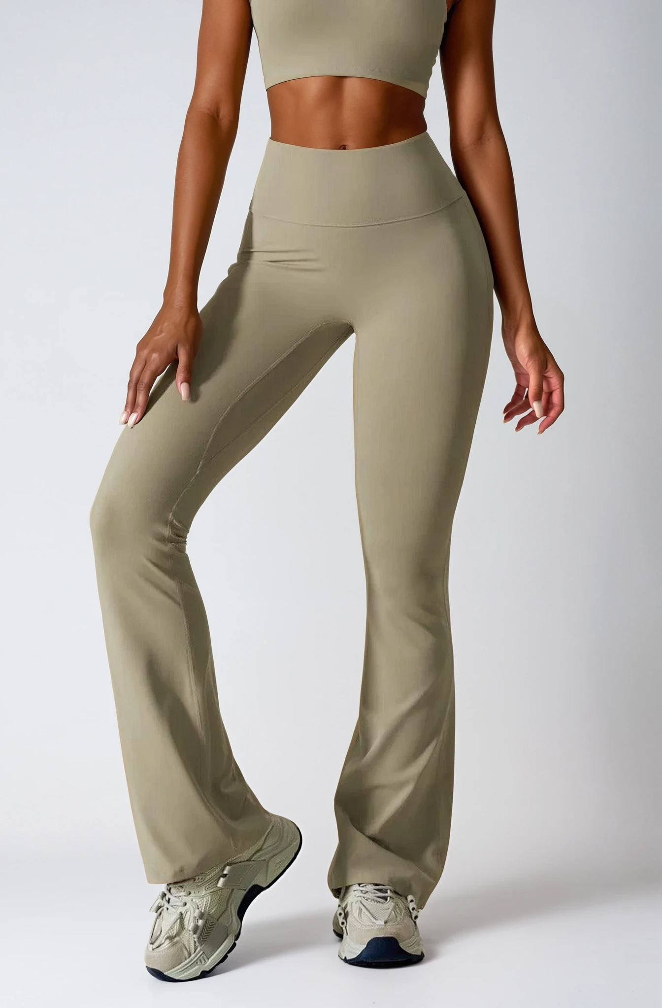 ALINÉ Flare Leggings Linen Dune