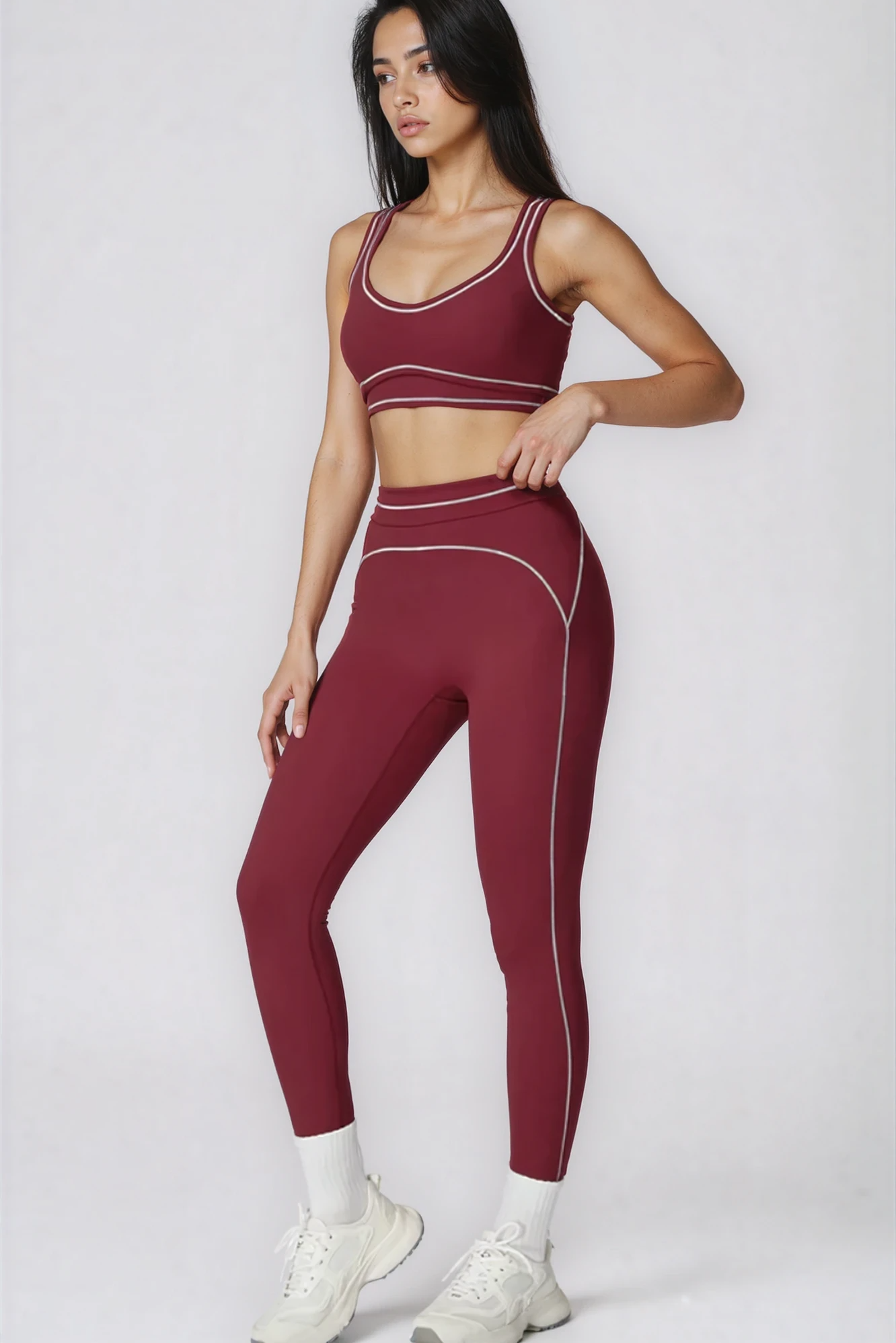 AMARA Leggings Rouge Noir