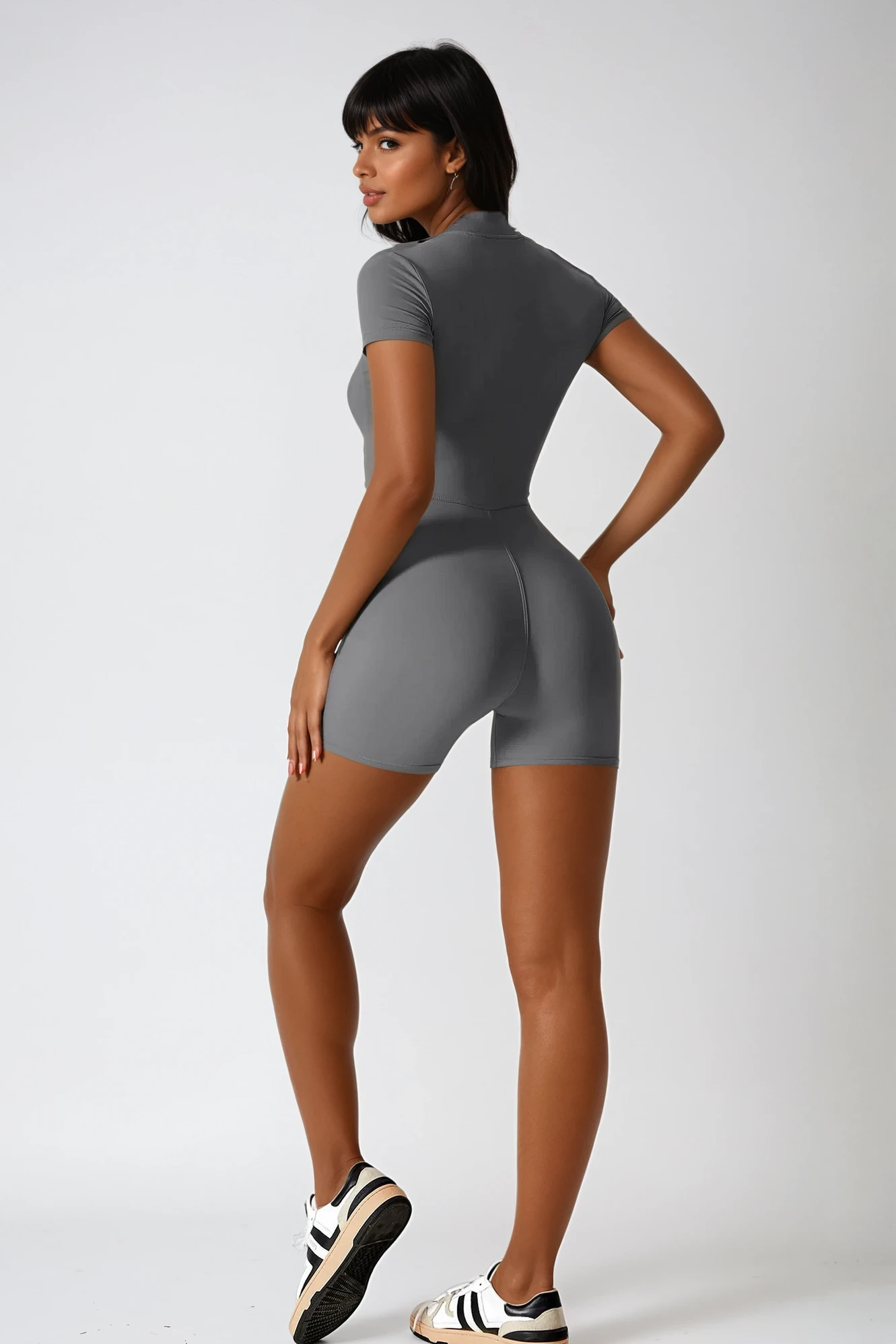 NOIRÉ Zip Romper Éclipse Gray