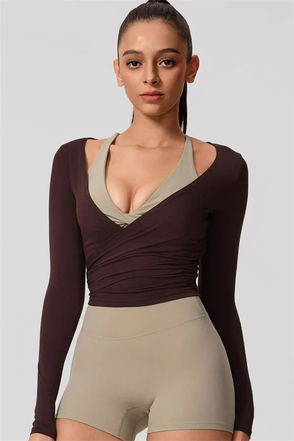 Valeria Wrap Top Espresso
