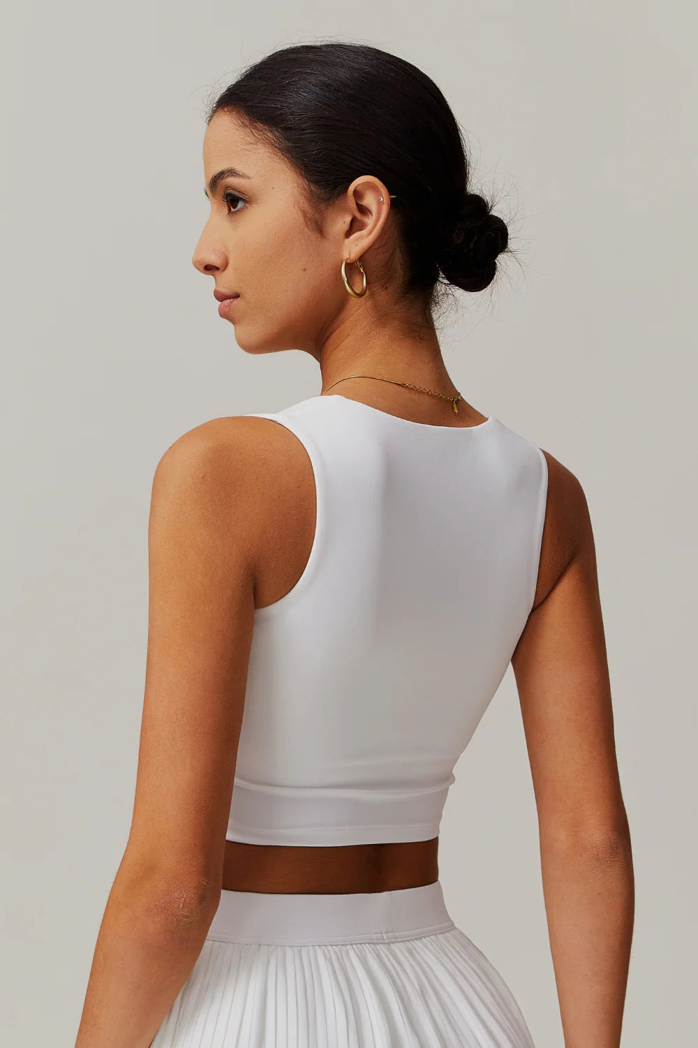 CHELSEA Crop Top Blanco