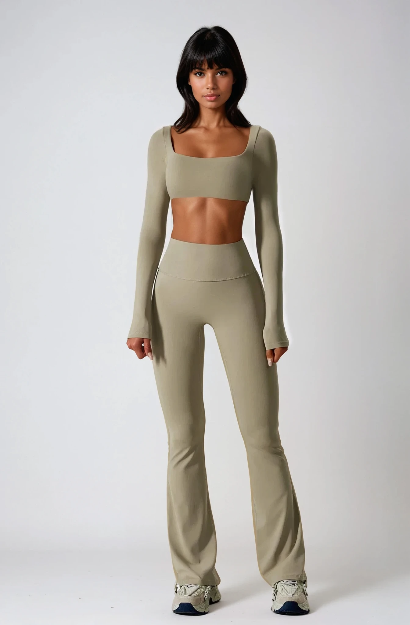 ALINÉ Flare Leggings Linen Dune