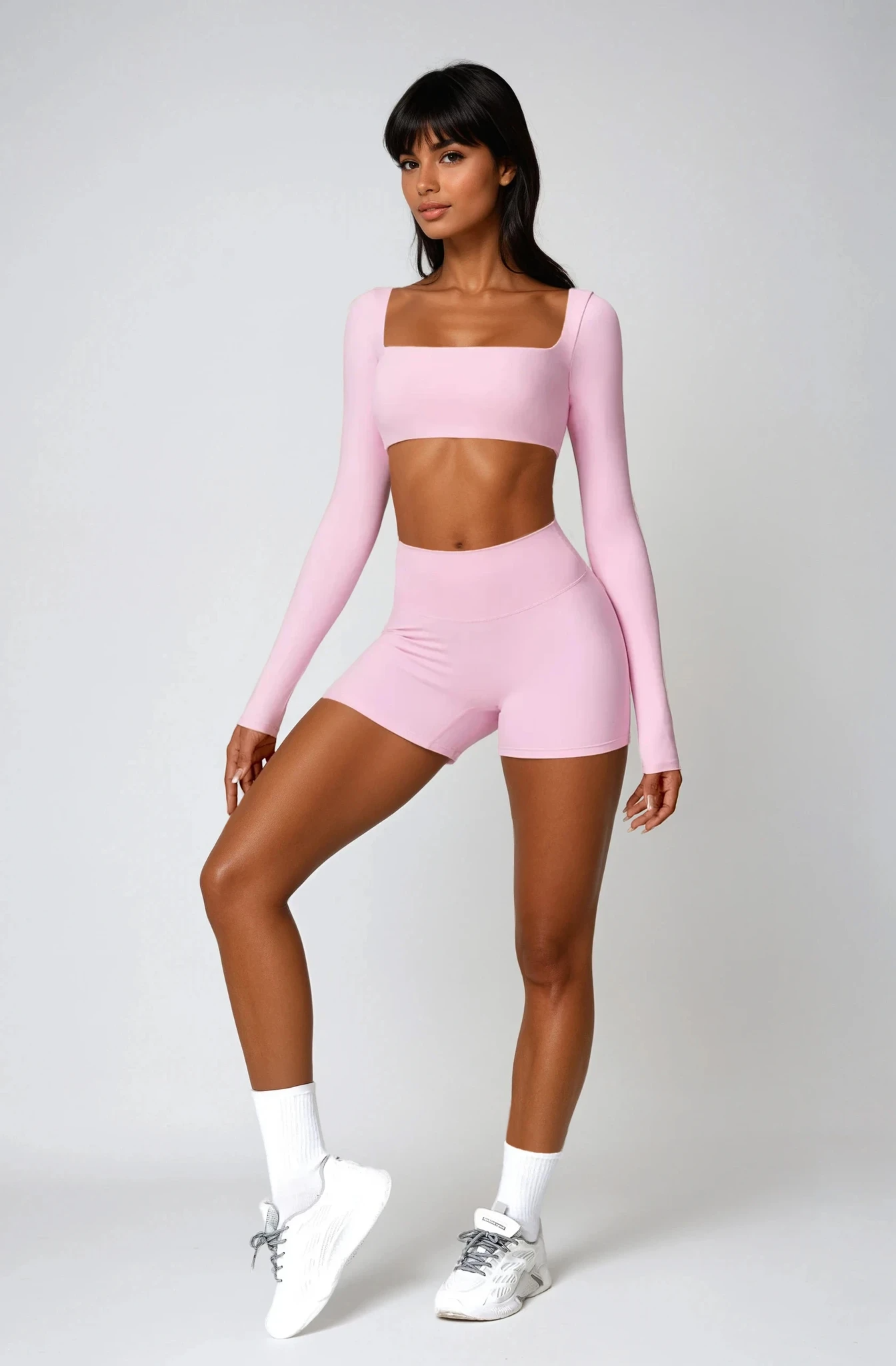 ALINÉ Crop Long Sleeve Blushe