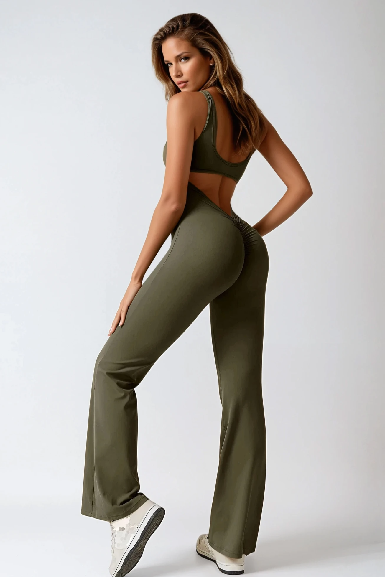 MAËVA FLAIR Jumpsuit Olive Khaki