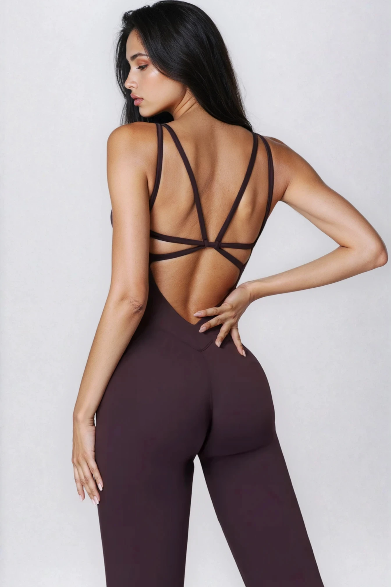 ALBA Flared Jumpsuit Plum