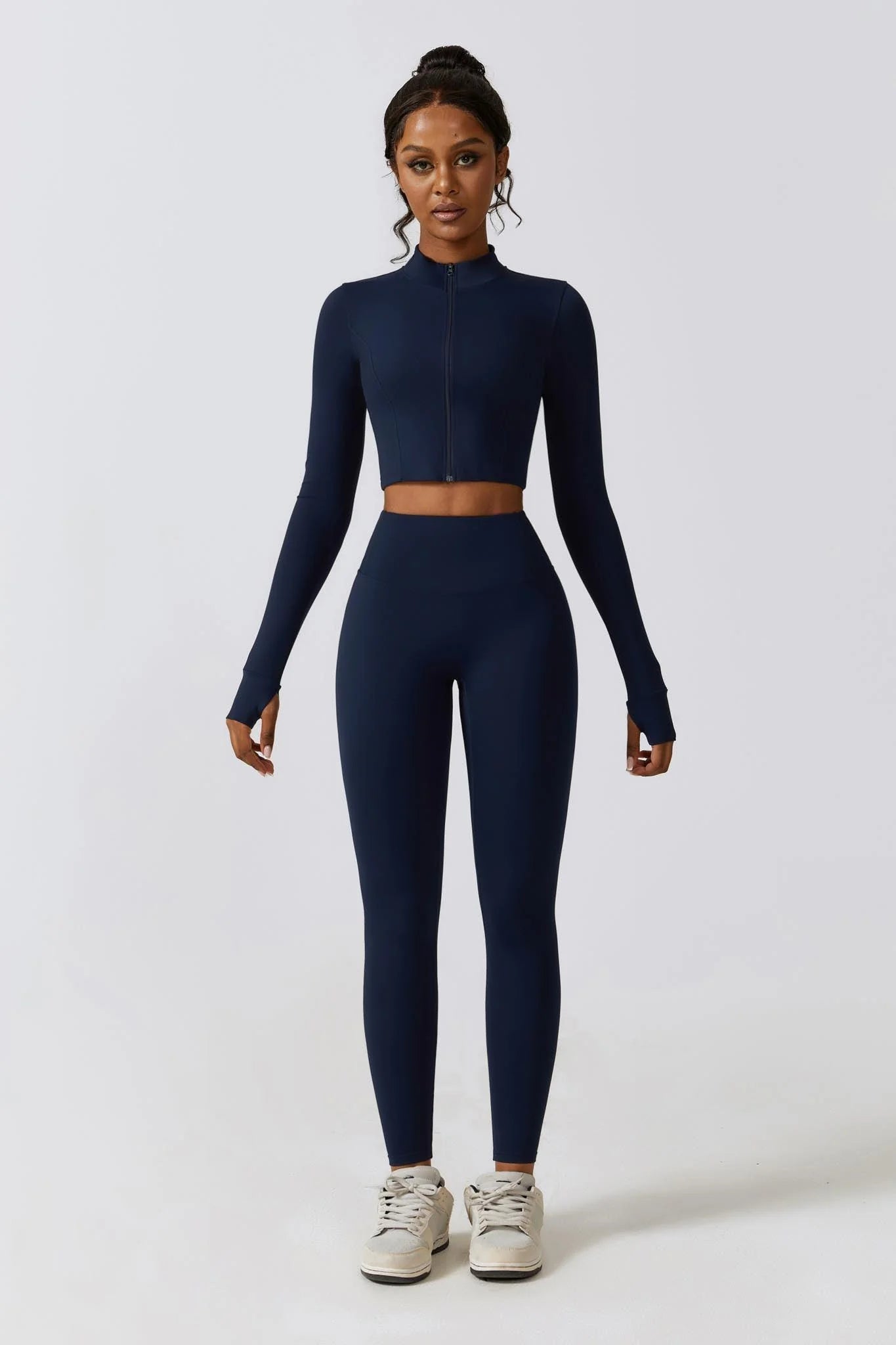 RUBIA Cropped Jacket Marine Éclipse