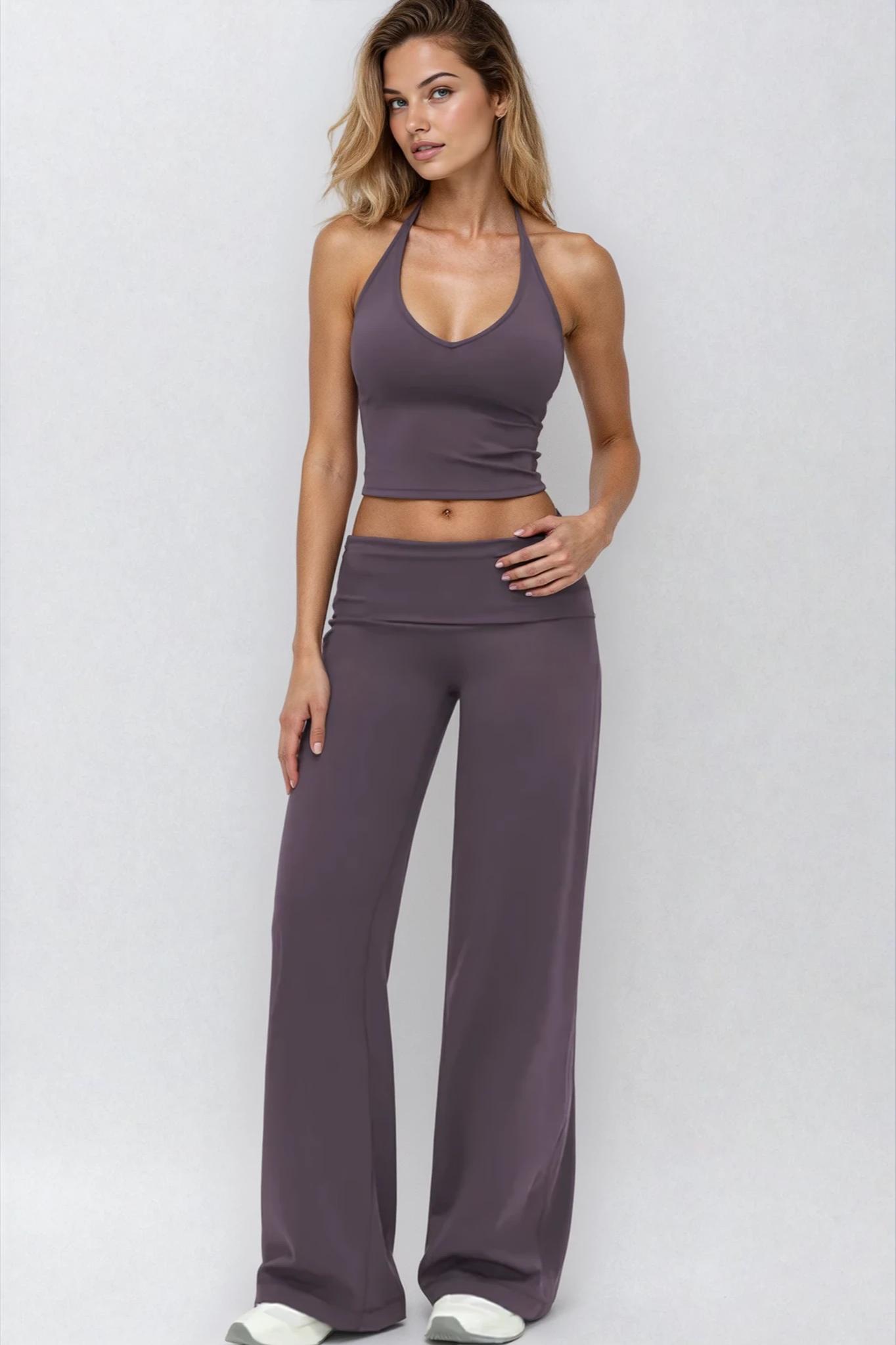 ÉLIA Halter Tank Plum