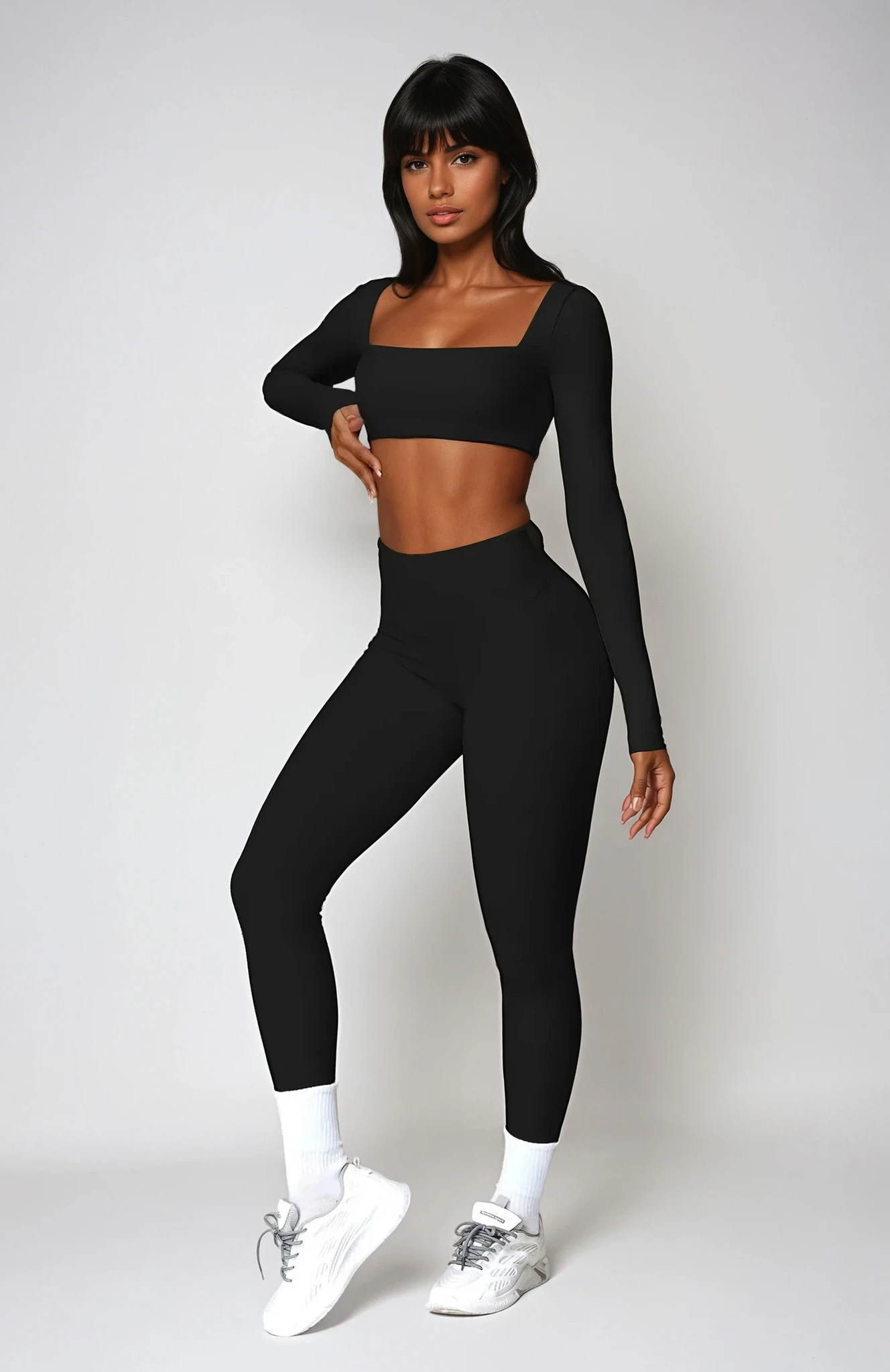 ALINÉ Crop Long Sleeve Onyx