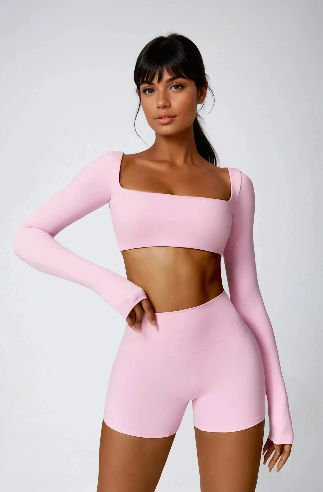 ALINÉ Crop Long Sleeve Blushe
