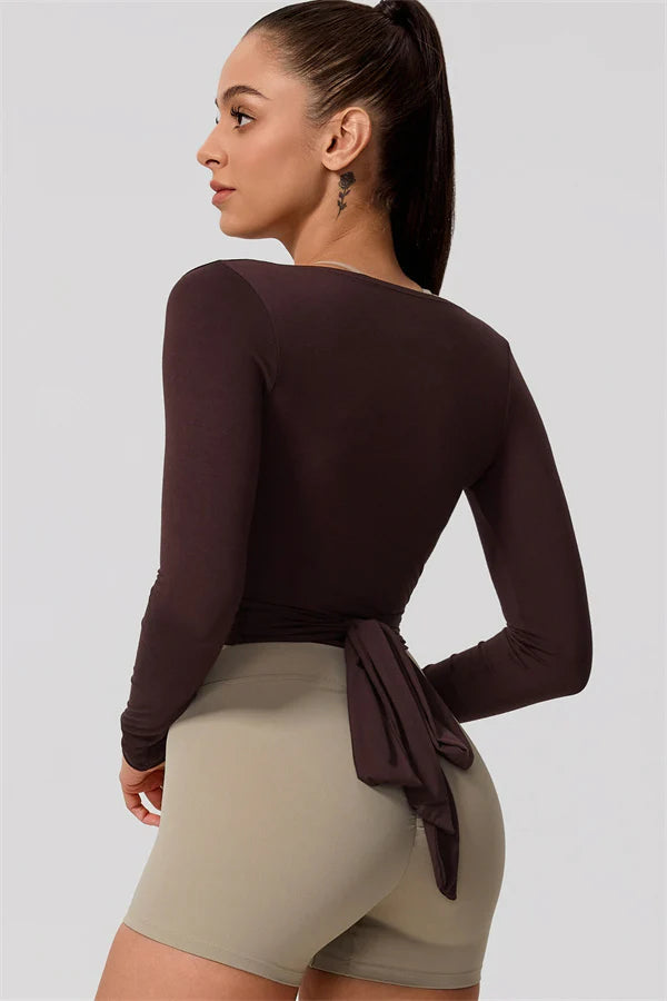 Valeria Wrap Top Espresso
