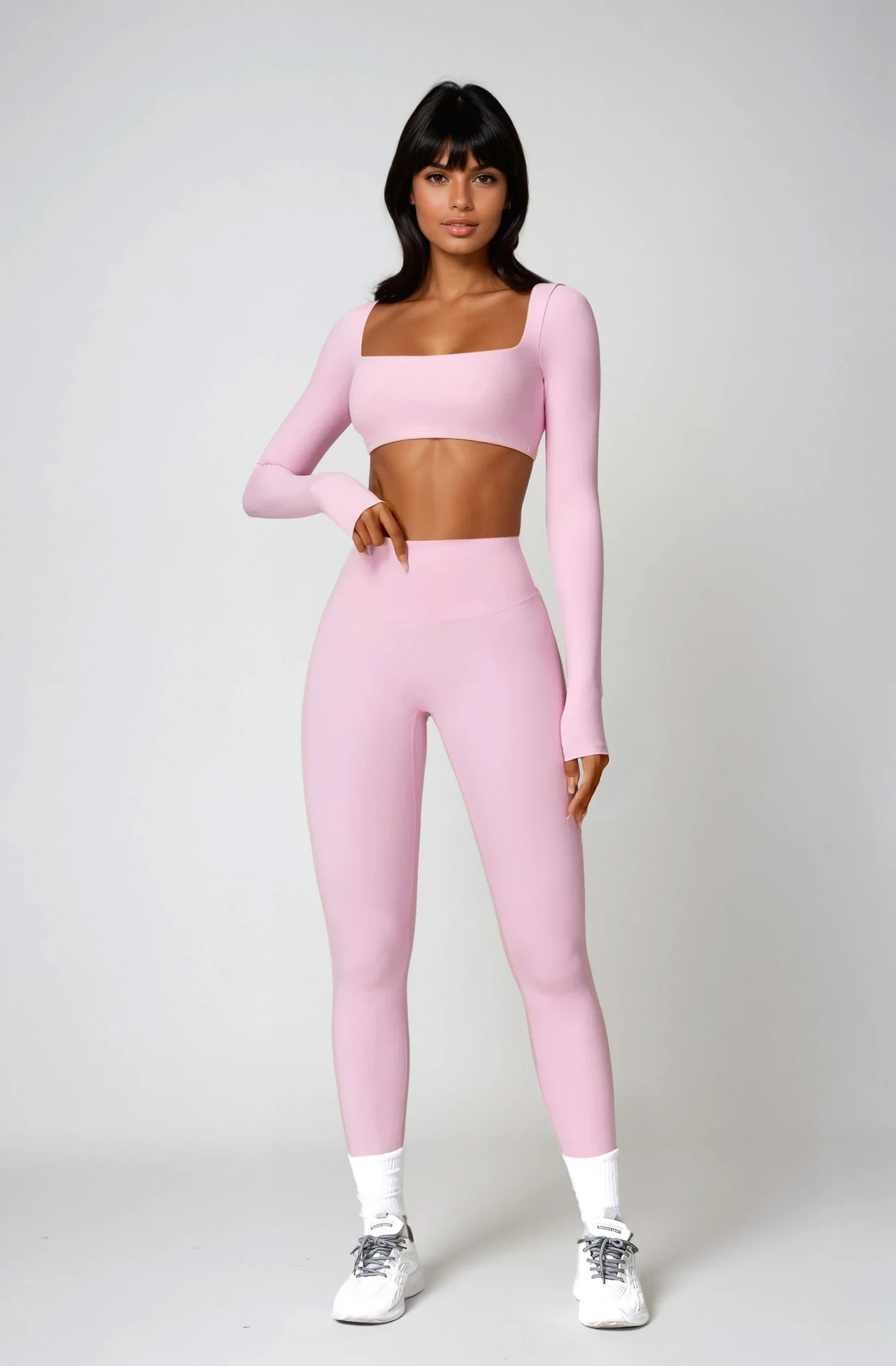 ALINÉ Crop Long Sleeve Blushe