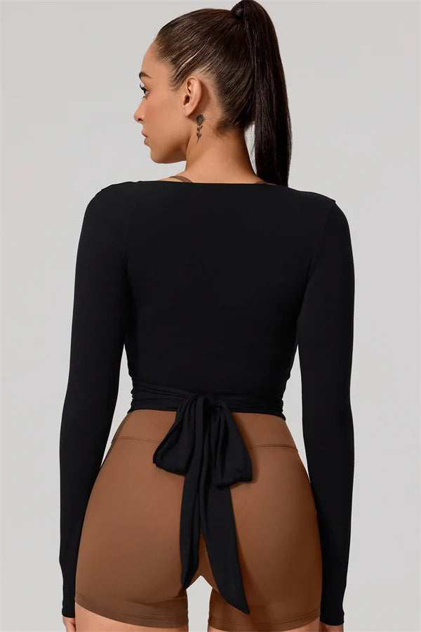 Valeria Wrap Top Onyx