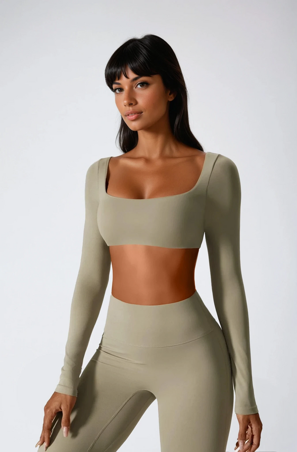 ALINÉ Crop Long Sleeve Linen Dune