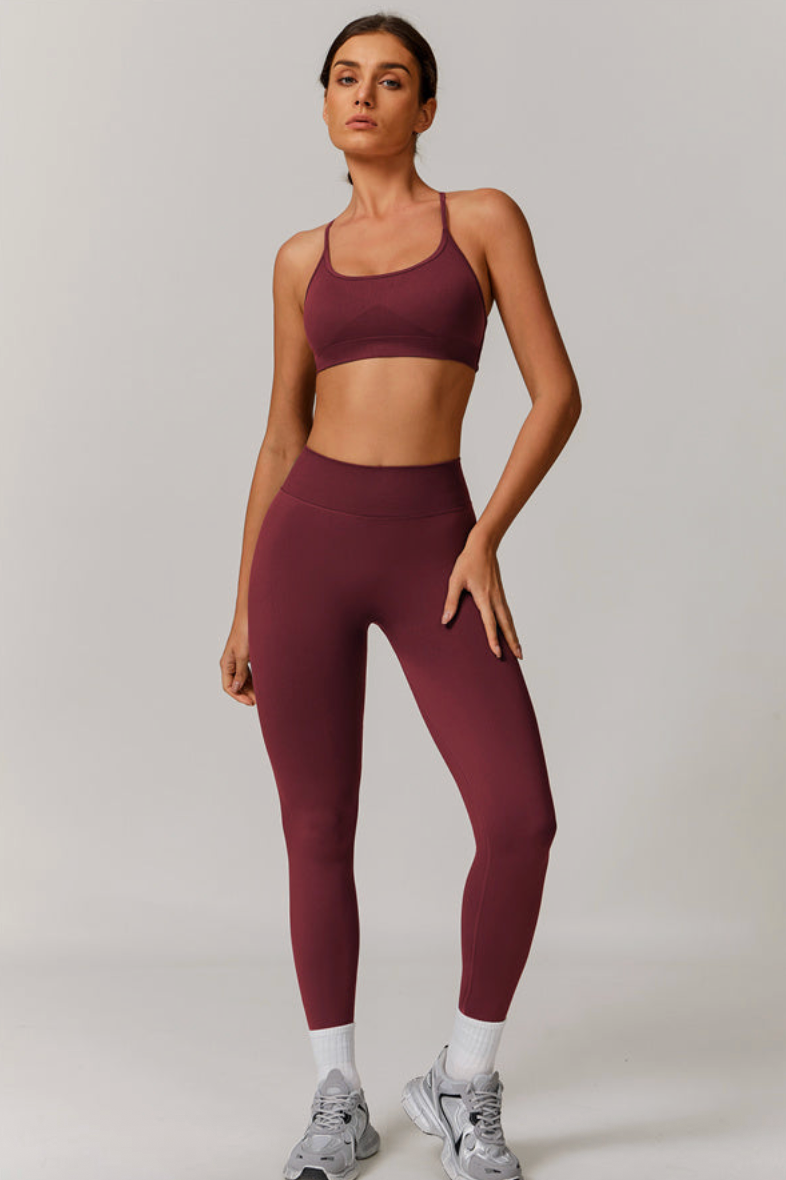 AURORA Sports Bra Rouge Noir