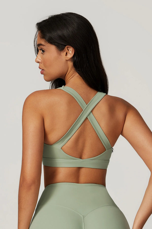 RUBIA X Back Sports Bra Pistachio