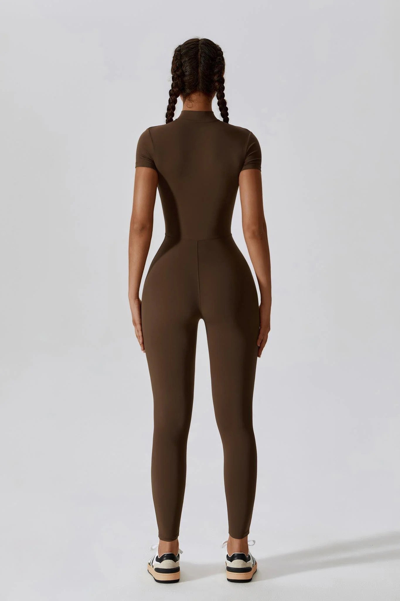 NOÉMIA Short Sleeve Jumpsuit Mocca