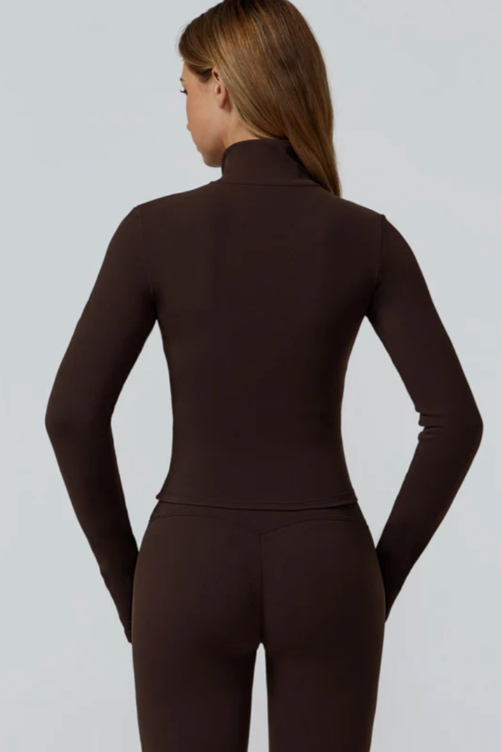 ALLURE FEMME Sleek Sculpt Jacket Mocca