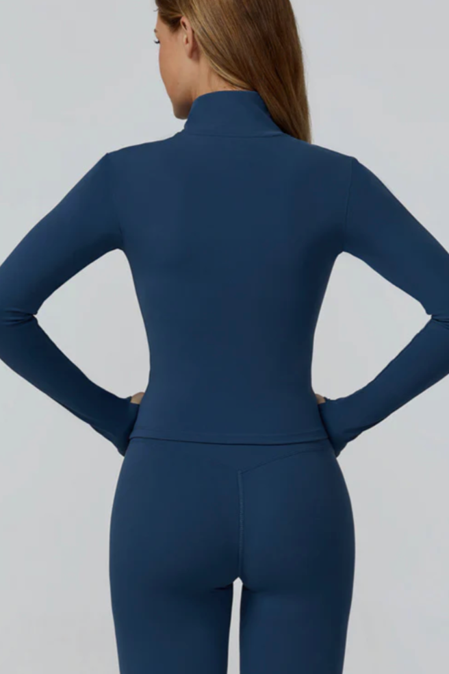 ALLURE FEMME Sleek Sculpt Jacket Bleu Irisé