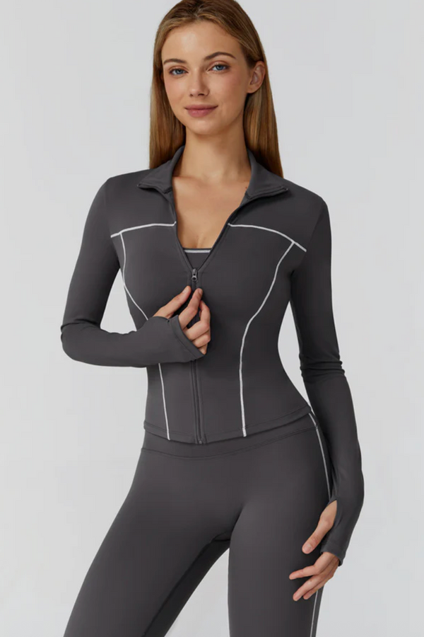 ALLURE FEMME Sleek Sculpt Jacket Éclipse Gray