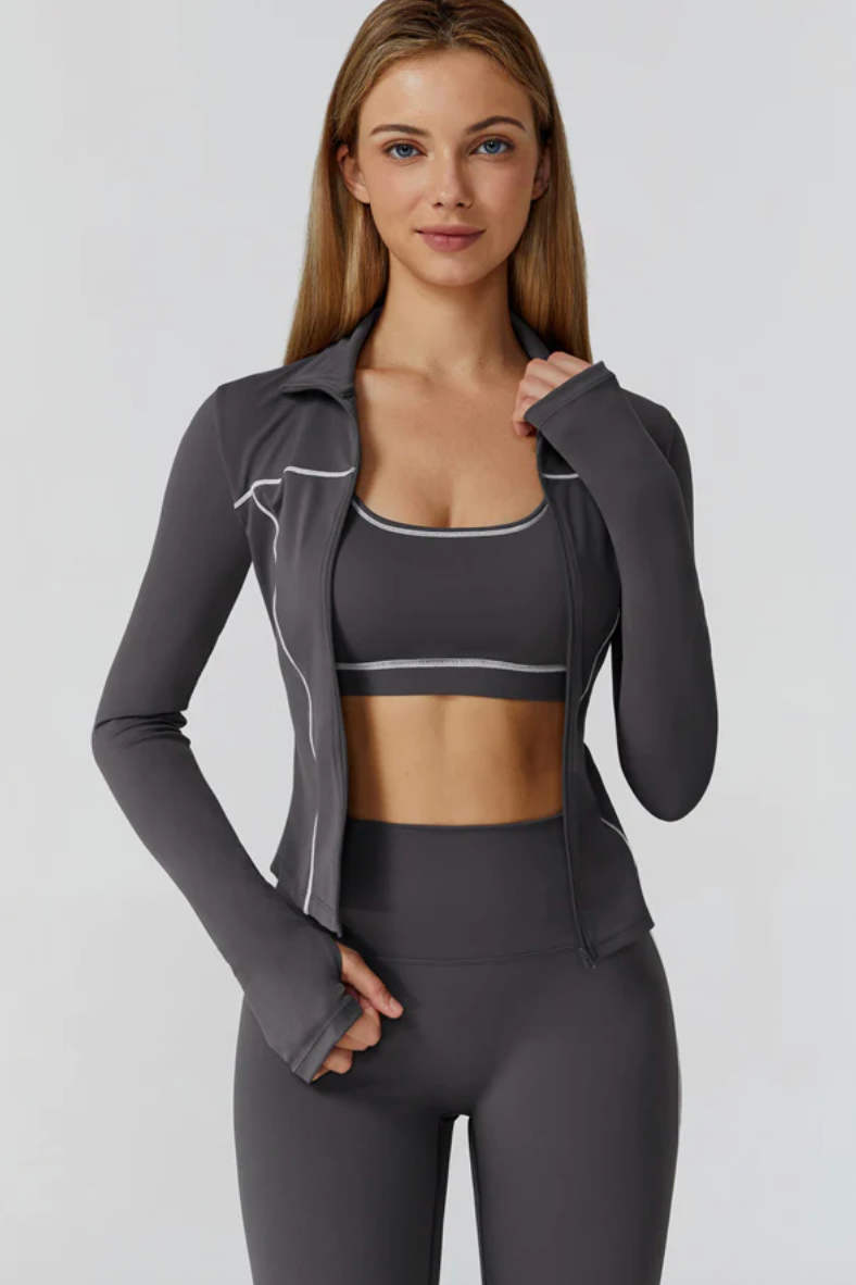 ALLURE FEMME Sleek Sculpt Jacket Éclipse Gray