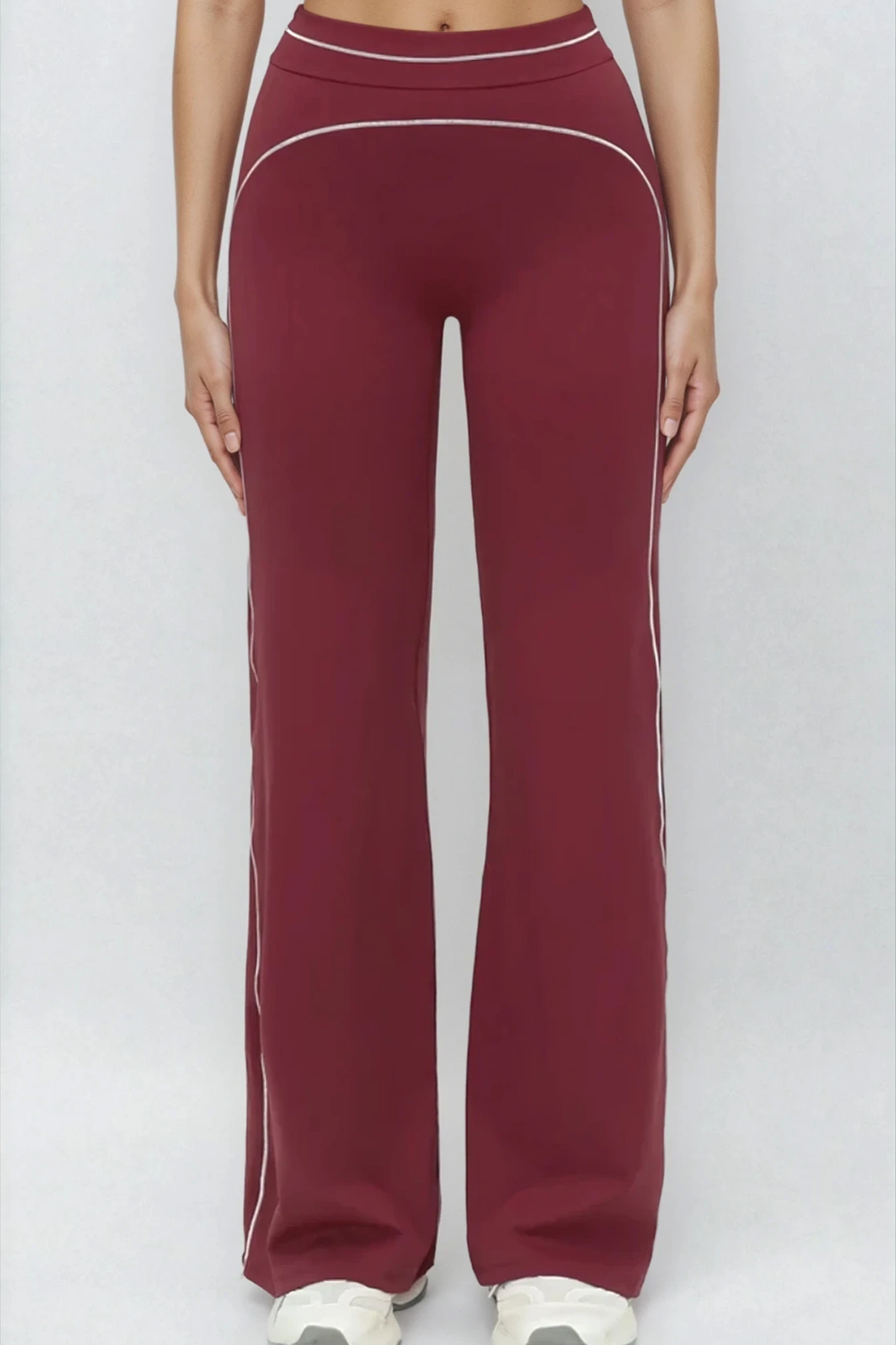 AMARA Straight Leggings Rouge Noir