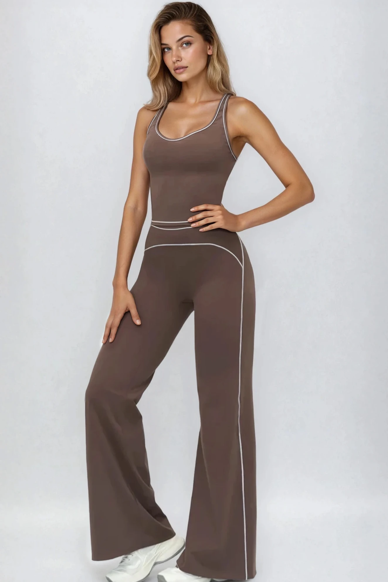 AMARA Straight Leggings Smoky Cocao