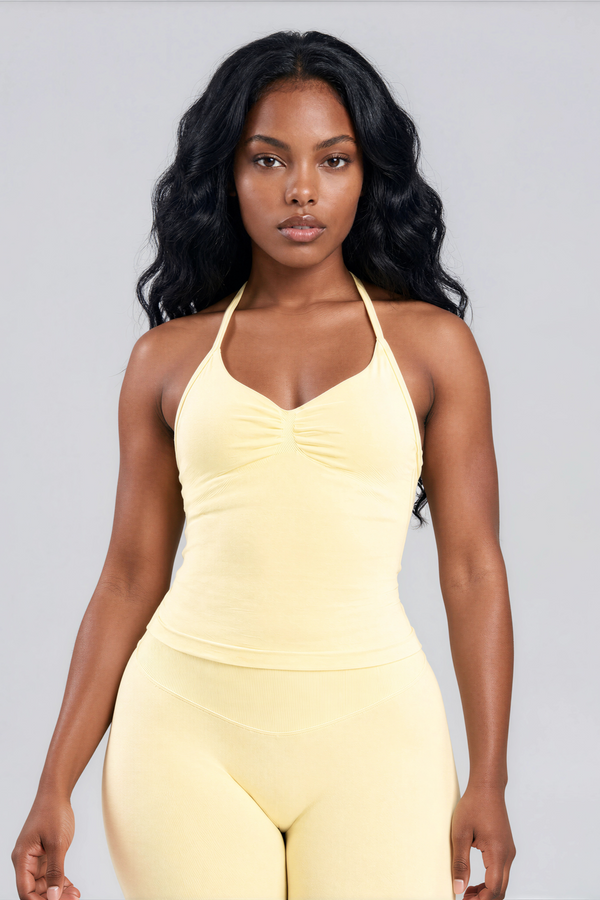 Ana Halter Top Creamy Lemon