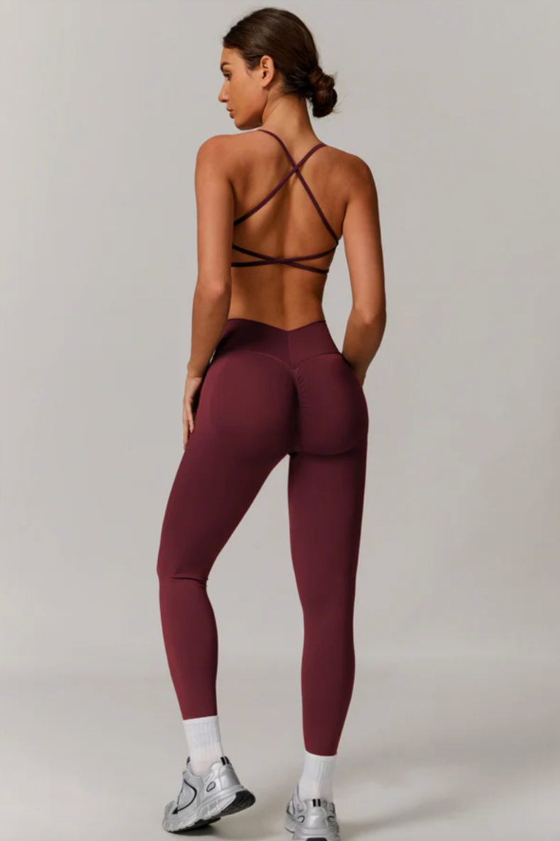 AURORA Leggings Rouge Noir