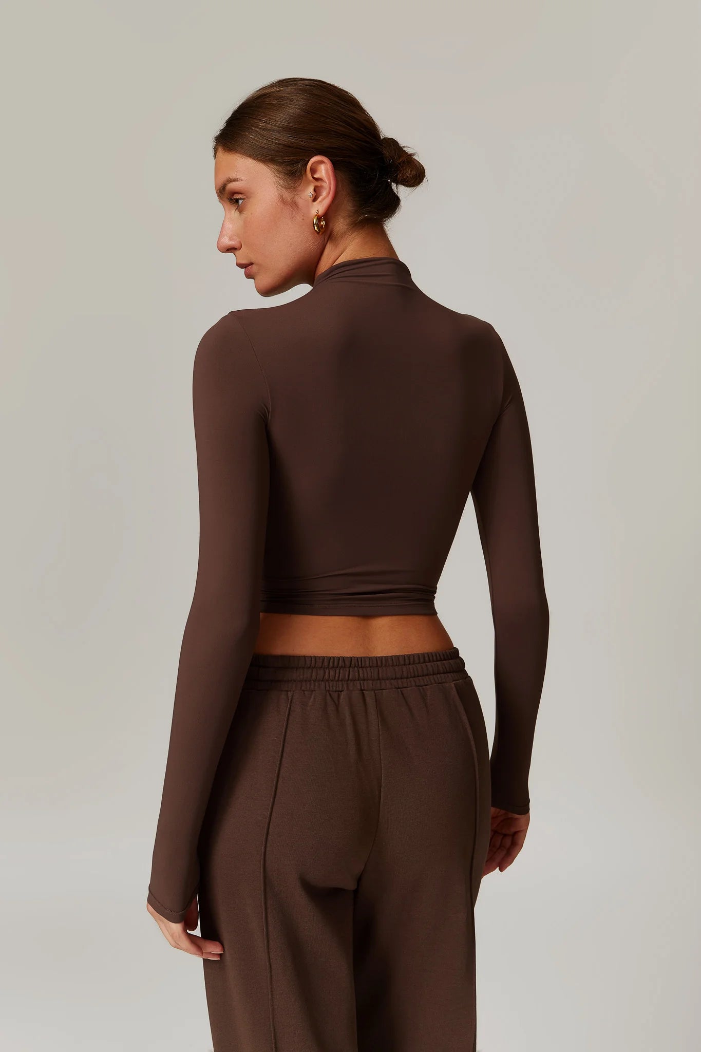 CÉLENE High Neck Long Sleeve Mocca