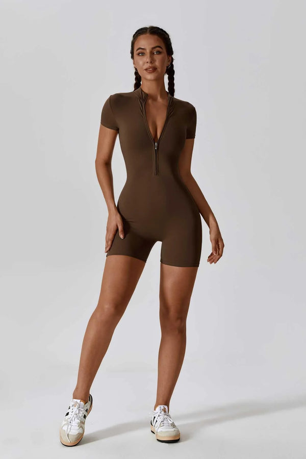 NOIRÉ Zip Romper Mocca
