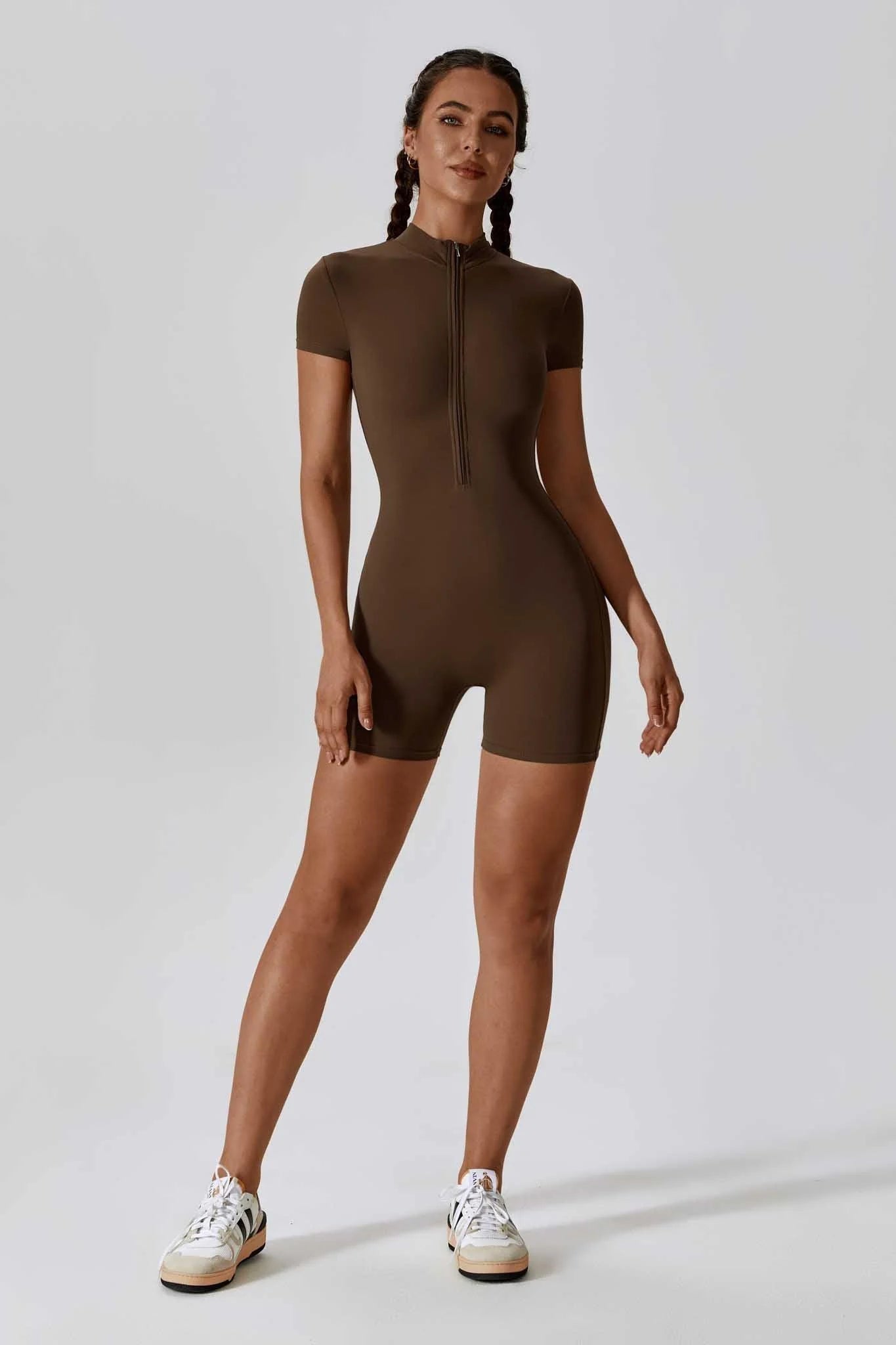 NOIRÉ Zip Romper Mocca