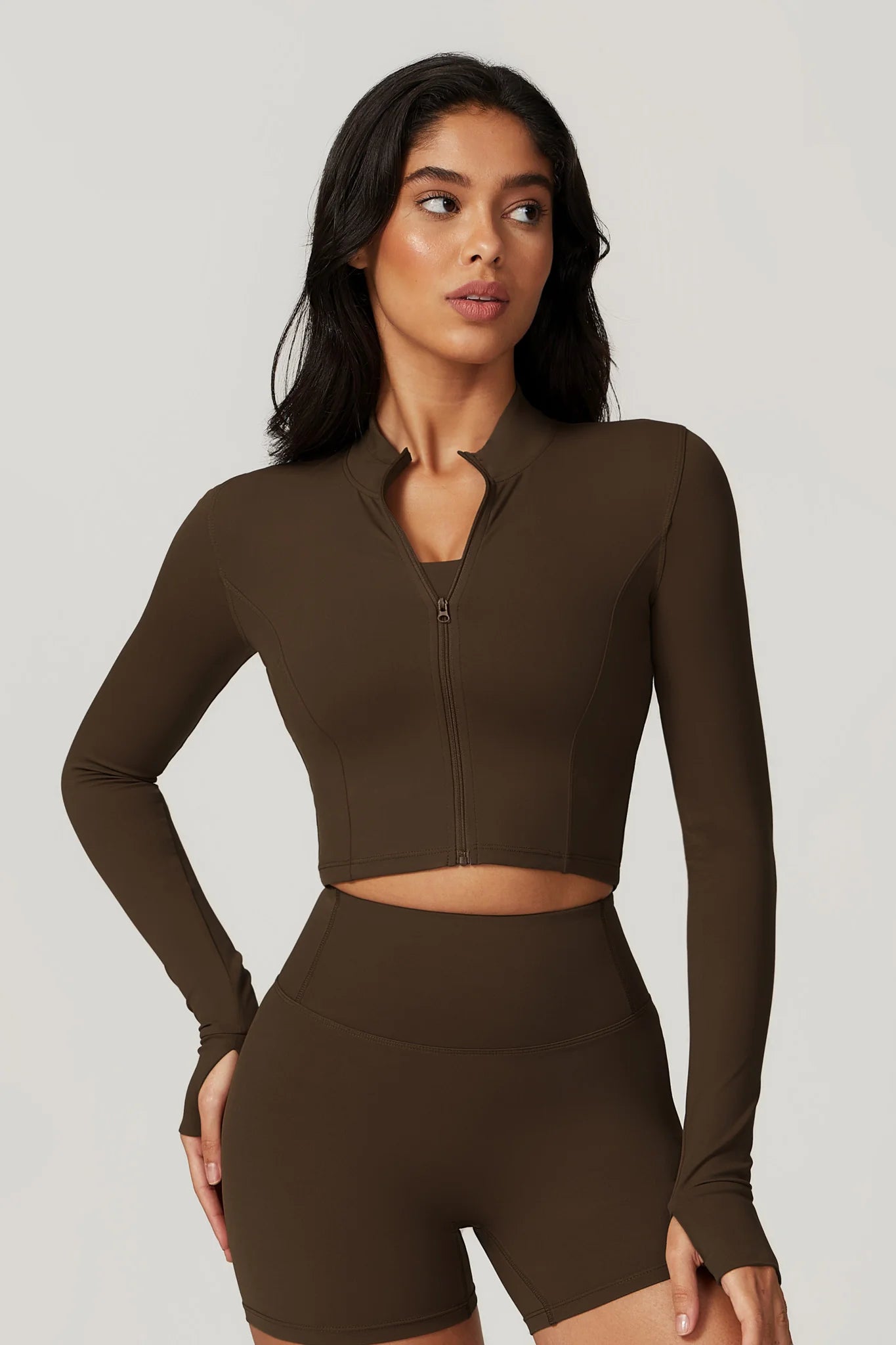 RUBIA Cropped Jacket Mocca