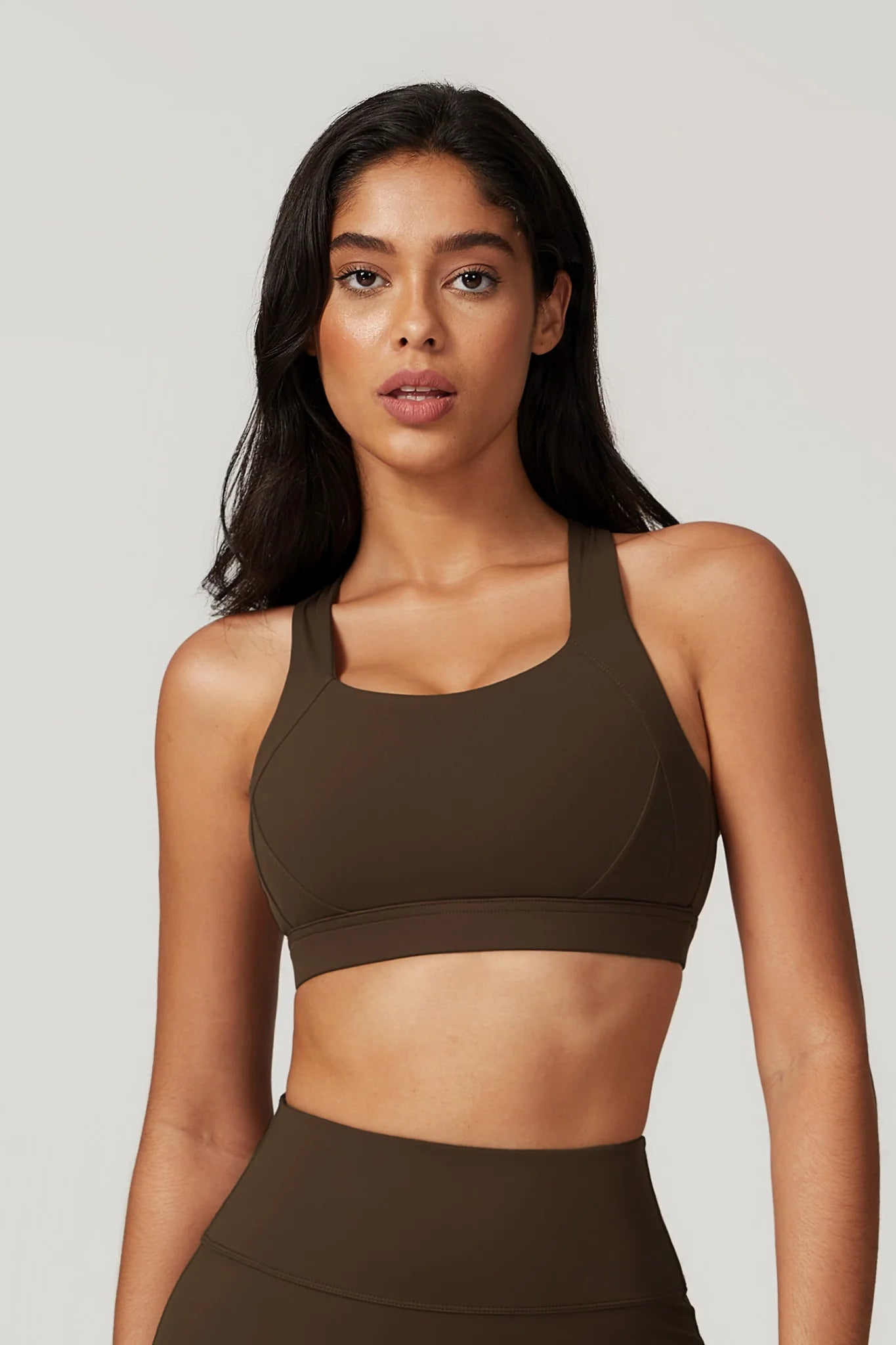 RUBIA X Back Sports Bra Mocca