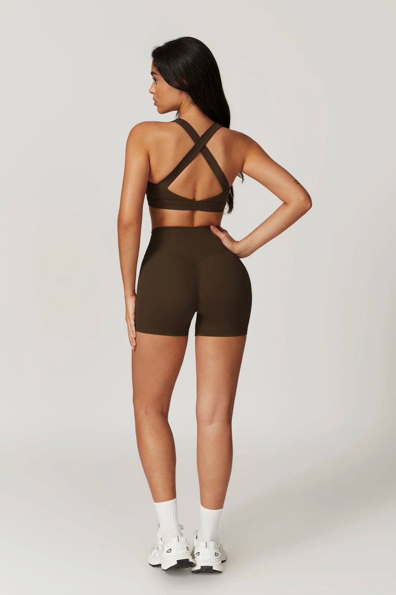 RUBIA X Back Sports Bra Mocca