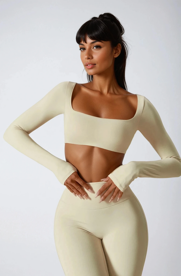 ALINÉ Crop Long Sleeve Créme Vanilla