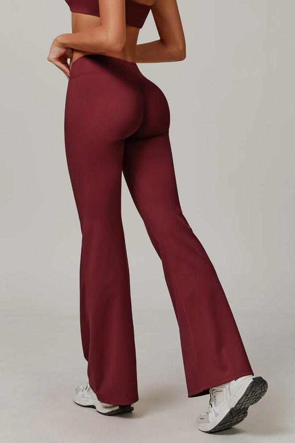 CÉLENE Flare Leggings Rouge Noir