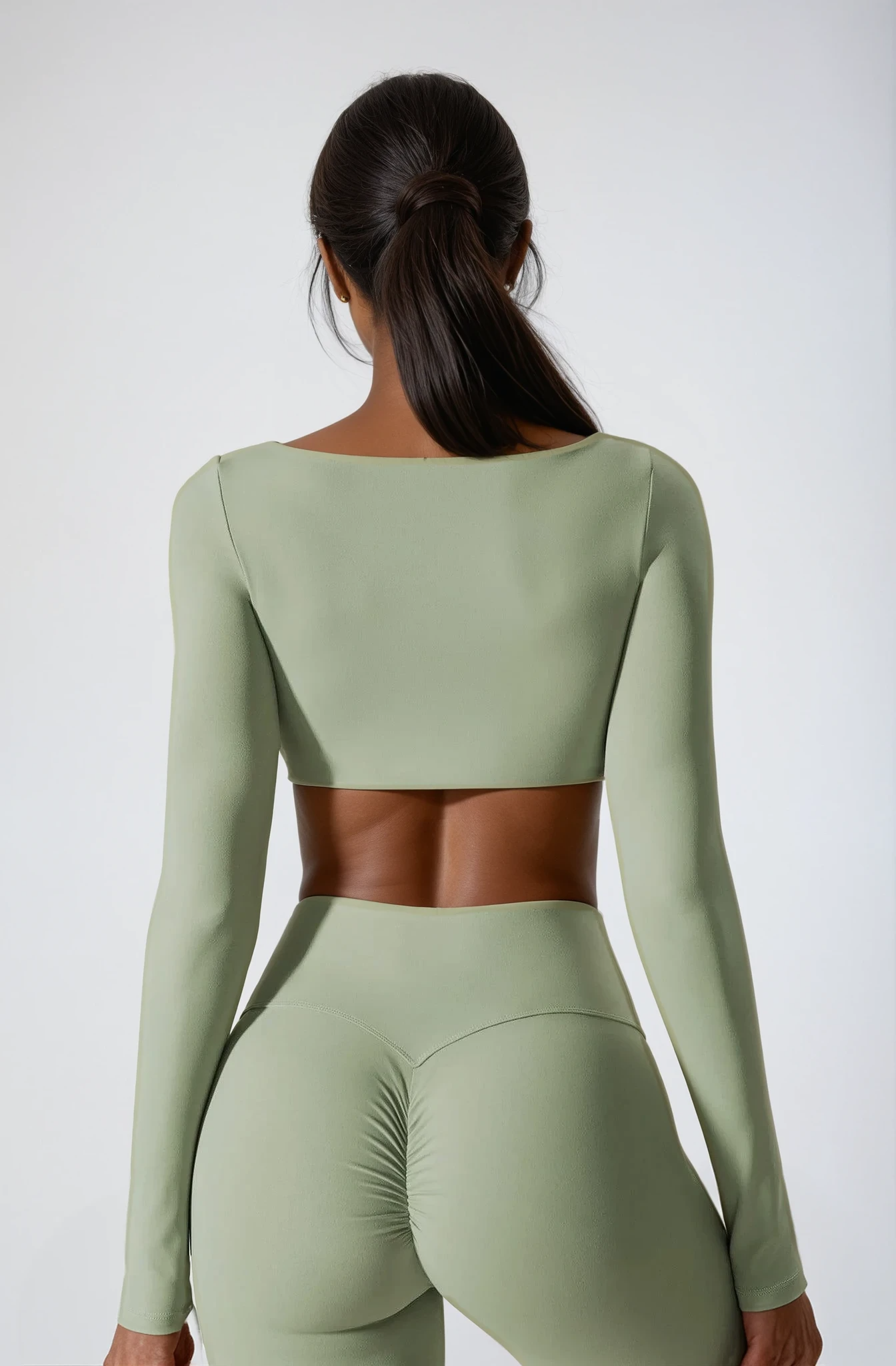 ALINÉ Crop Long Sleeve Pistachio
