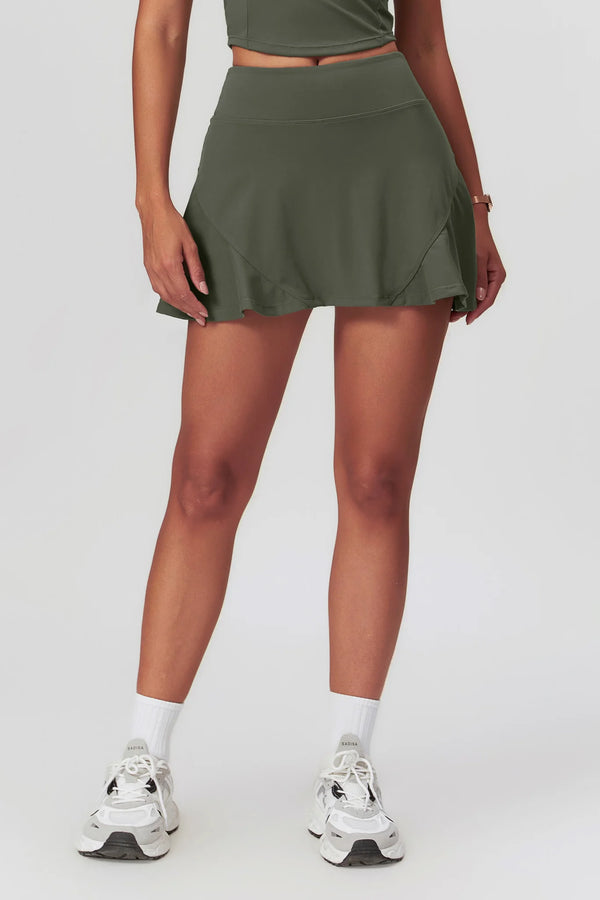 COLLÍN Mini Skirt Olive Khaki