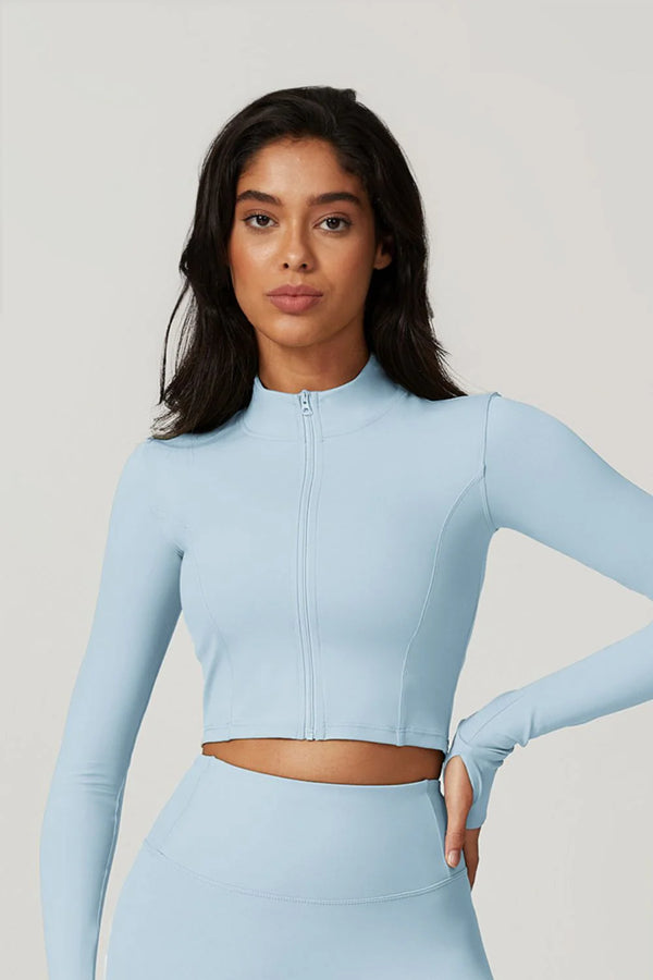 RUBIA Cropped Jacket Bleu Ciel