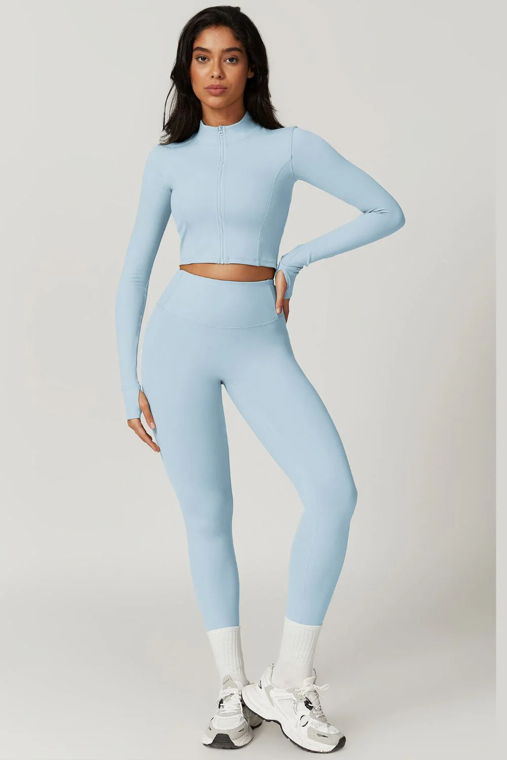 RUBIA Cropped Jacket Bleu Ciel