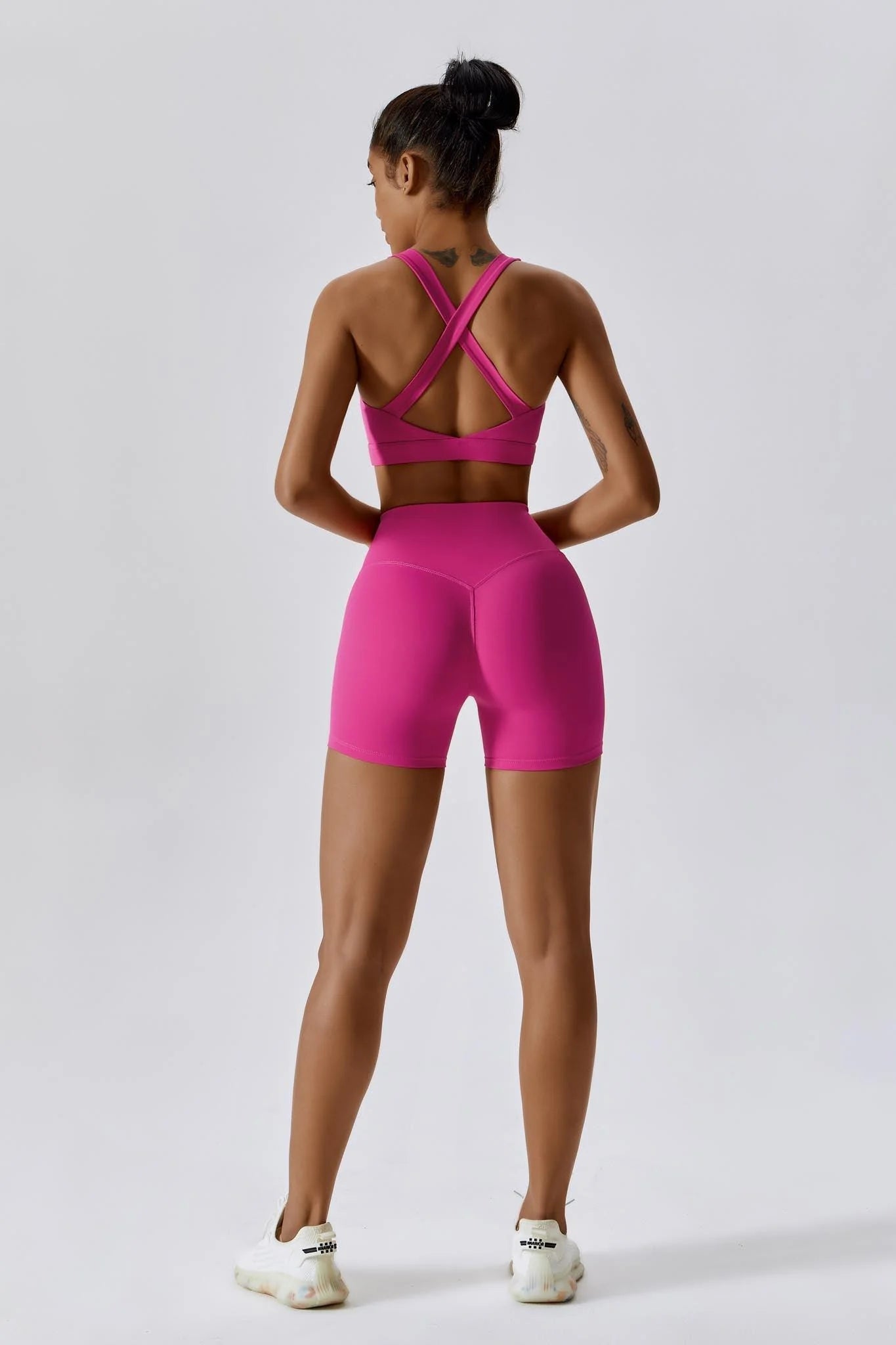 RUBIA X Back Sports Bra Fuchsia